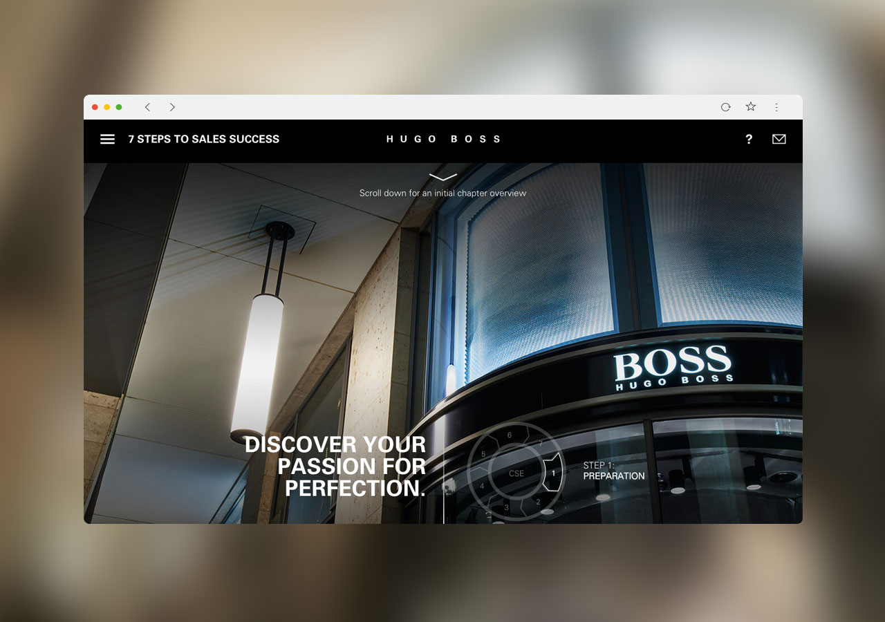 Discover your passion for perfection aus dem HUGO BOSS Sales-E-Learning