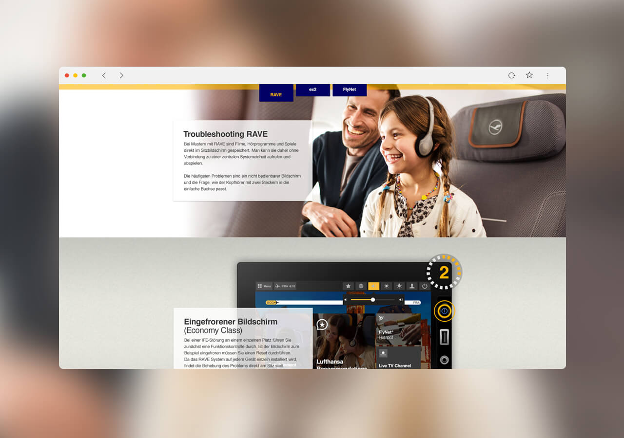 Beispielseite aus dem Lufthansa Online Training