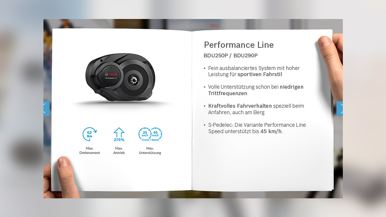 Informationsteil zur Performance Line aus den eBike E-Learnings für Bosch